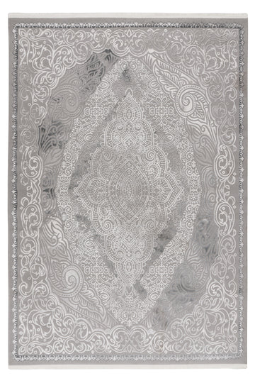 Elif 404 Silver - Lyhytnukkainen Matto 160 x 230 cm