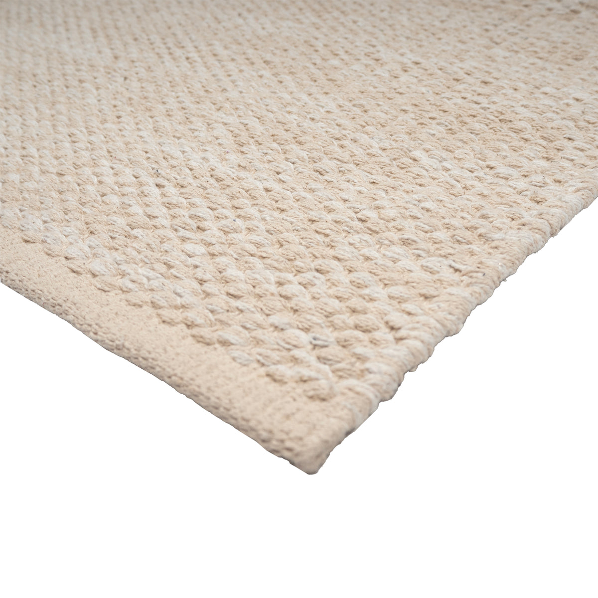 yksivärinen puuvillamatto lumme beige kulma