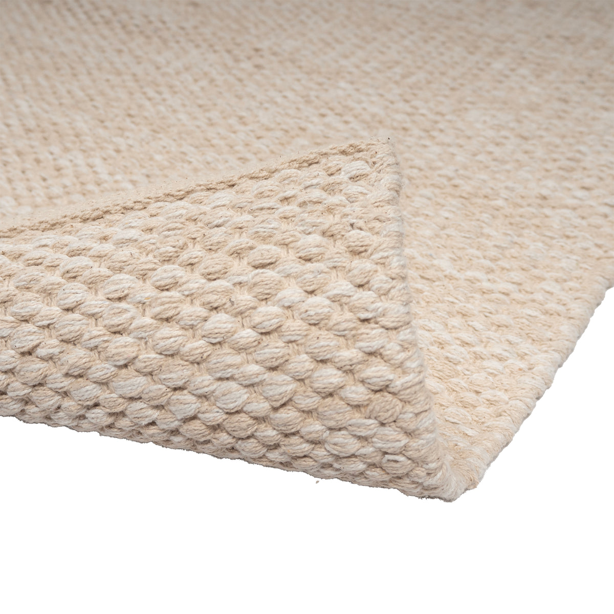 yksivärinen puuvillamatto lumme beige pohja