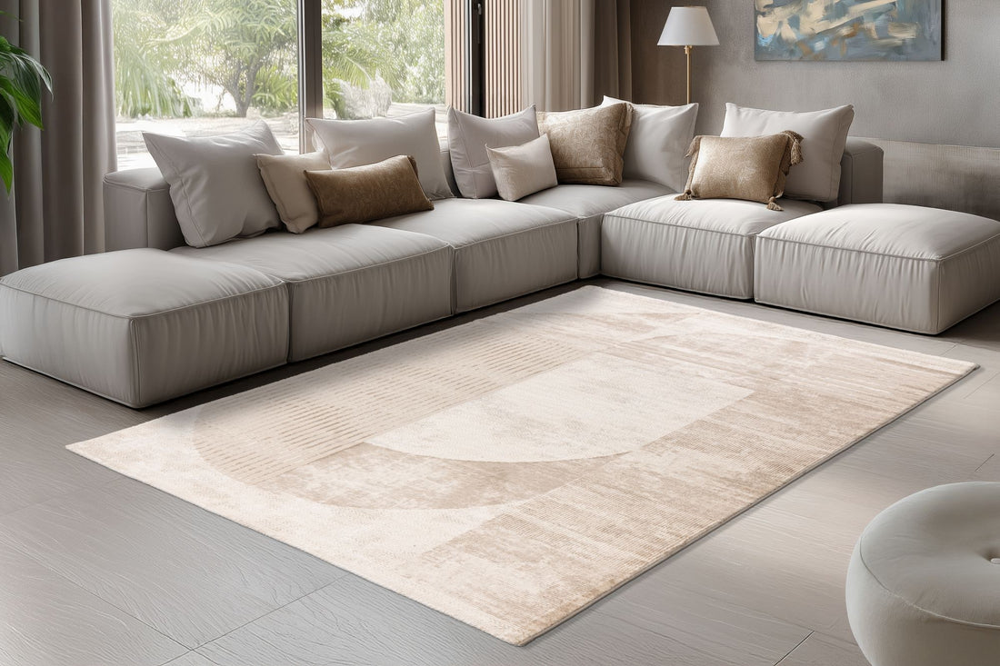 Nancy 502 Beige - 160 x 230cm - Lyhytnukkainen matto
