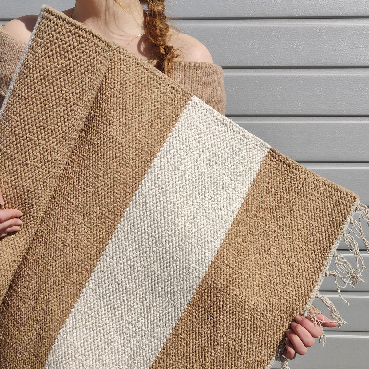 puuvillamatto aino beige kulma
