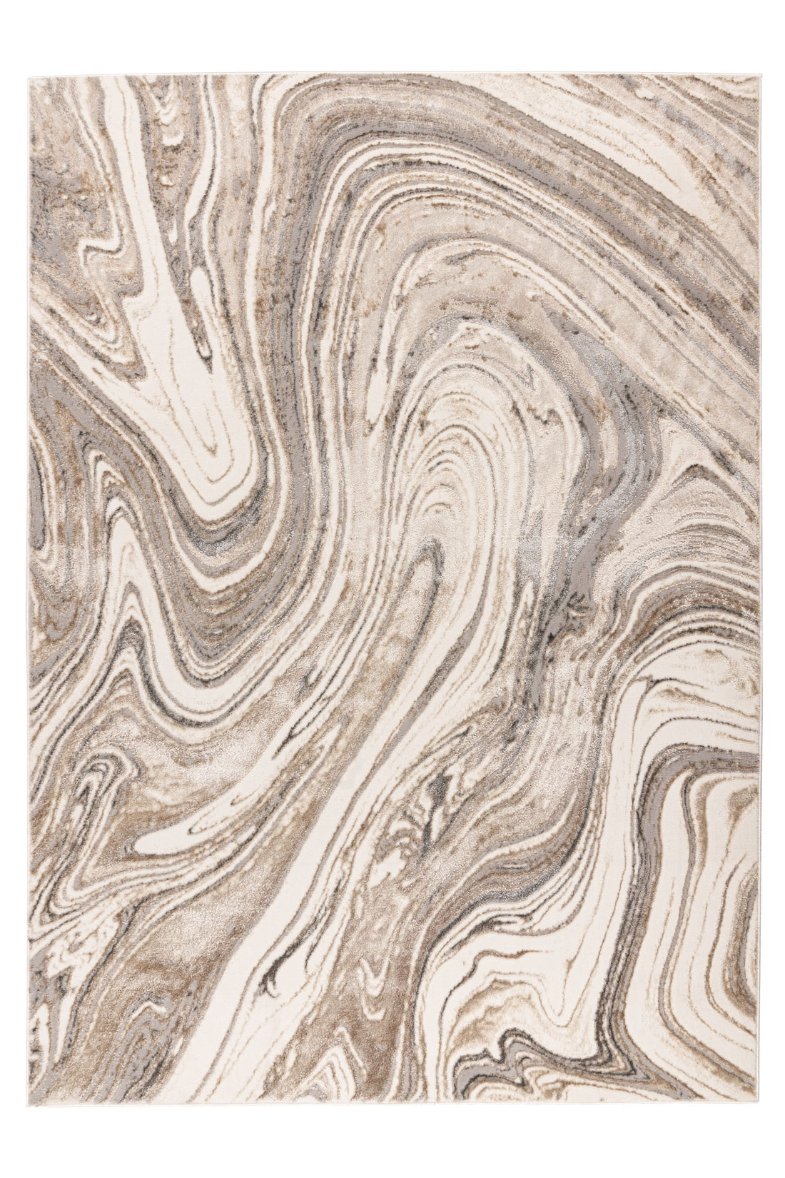 Sedef 401 160 x 230cm - Beige/Silver - Lyhytnukkainen Matto