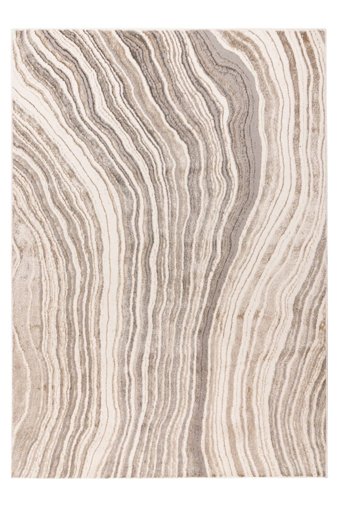 Sedef 402 160 x 230cm - Beige/Silver - Lyhytnukkainen Matto