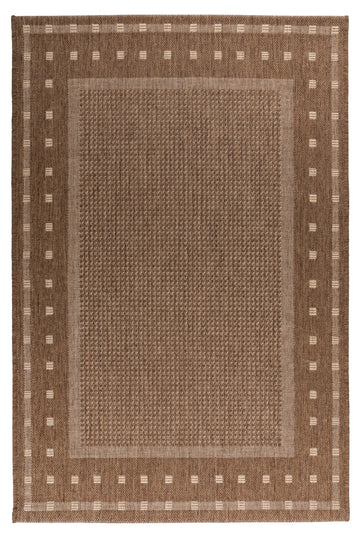 Finca 520 Ruskea 160 x 230 cm - Sileäksi kudottu